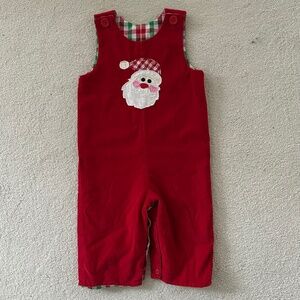 The Bailey Boys toddler overall Christmas theme